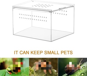 Venta caliente mejor cantidad transparente reptil cría recinto rectángulo acrílico caja jaula - Product Image 4