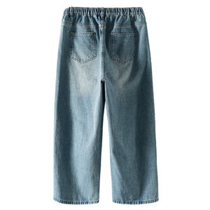 Jeans d'impression de dessins animés à la mode avec LOGO personnalisé pour femmes Nouveau <span class=keywords><strong>pantalon</strong></span> droit ample et décontracté à taille haute pour l'automne - Product Image 2