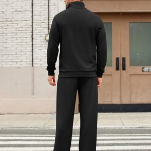 Conjunto Deportivo Casual de Otoño para Hombre COOFANDY, 2 Piezas, Sudadera con Cierre de Cremallera y Pantalones Deportivos de Pierna Ancha - Product Image 4