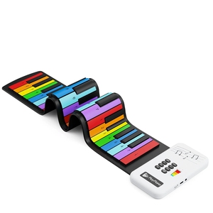 Wholesale 49 Keys Foldable Hand Roll‑up Piano Rainbow Silicone Portable <b>Electronic</b> <b>Keyboard</b> Musical Instrument For Children - Product Image 1