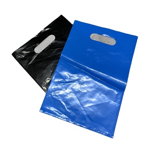 Custom Printed Die Cut Handle Plastic Shopping Bags With Logo
