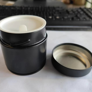 Rts 60*60/60*68Mm 30G50G Rỗng Cấp Thực Phẩm Nhỏ Vòng Sealable Cho Matcha Bột Với Kín Vít Nắp Nhựa Nắp <span class=keywords><strong>Tin</strong></span> Có Thể Hộp - Product Image 1