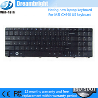 Keyboard Laptop untuk MSI CX640 CX640-851X A6400 CR640 MS-16Y1 Keyboard US Hitam