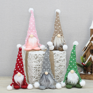 Décorations de Noël nordiques : Poupée sans visage, Poupée Gnome Vieil Homme, <span class=keywords><strong>Elfe</strong></span> de la Terre, Ornements Renard en tissu non tissé de lin, Nouveauté pour l'arbre - Product Image 1