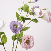 Fleurs artificielles Eustoma Lisianthus au toucher réel, fleurs de campanule hydratantes, fleurs artificielles de gentiane de prairie pour la décoration d'événements