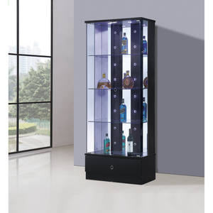 Hogar sala de estar extensible LED luz vidrio vino gabinete versátil hogar muebles atractivo vidrio escaparate para centros comerciales - Product Image 1