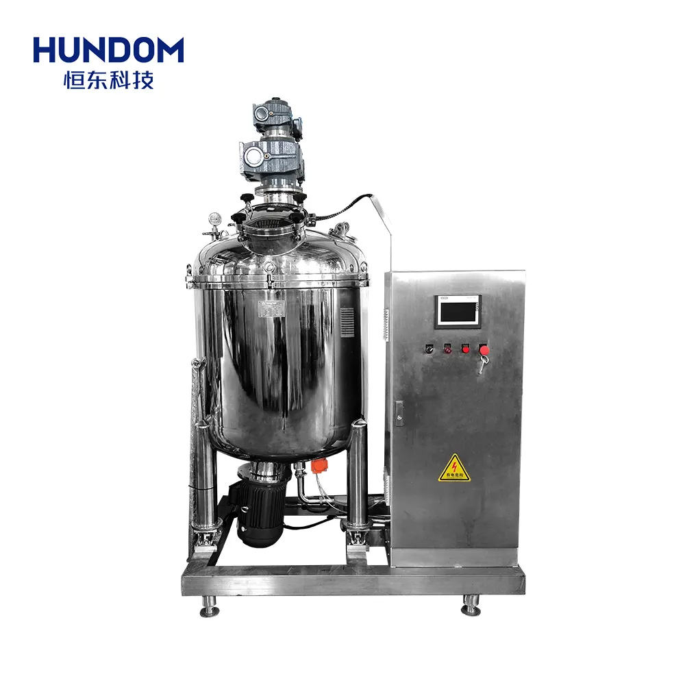 Máquina mezcladora de alta velocidad de acero inoxidable, champú de emulsión, equipo de procesamiento de cosméticos, tanque de mezcla y homogeneización de loción