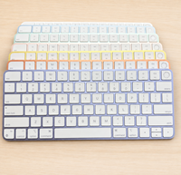 Clavier Magique A2449 avec Touch ID, Nouveau Clavier Numérique Optique Sans Fil USB-C Rétroéclairé Pleine Couleur 78 Touches en Plastique Taille Standard