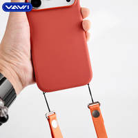 VAWI-Coque de téléphone tressée en nylon pour téléphone portable, bandoulière de 65cm, badge universel, breloque corde