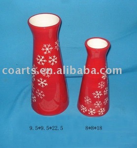 Vase à fleurs en céramique colorée - Product Image 1