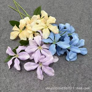 Flores Artificiales Qiye, Orquídea de 6 Cabezas, Arreglo Floral Decorativo de Seda para Bodas y Decoración del Hogar - Product Image 3