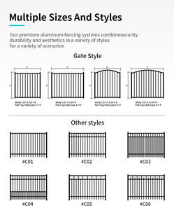 <span class=keywords><strong>Valla</strong></span> Metálica de Aluminio para Jardín, Panel de Hierro Metálico Moderno Anticorrosión, Personalización Fentech - Product Image 4