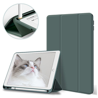 Pour iPad Air 4/5 10,9 pouces, CoolSonic, housse intelligente en cuir PU premium, protection des quatre coins, pliage en trois, fonction de mise en veille automatique, support magnétique, crayon