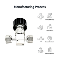 Vanne à diaphragme manuelle de haute précision en acier inoxydable 316L KLION, OEM, pour gaz ultra-pur, contrôle de pression de pipeline de laboratoire pour semi-conducteurs