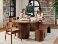 Table à manger transformable ronde extensible en ovale 46cm-3m, couleur OEM, gain de place, mobile
