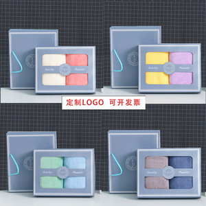 Coral Fleece Bath Towel Set Gift Box 300gsm Customizable With Logo For Birthday Favor - Product Image 4