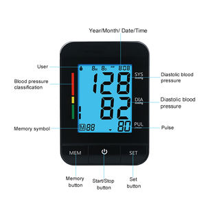 Tensiomètre numérique électronique pour machine <span class=keywords><strong>BP</strong></span>, tensiomètre pour bras supérieur, dispositif numérique de surveillance de la pression artérielle - Product Image 6