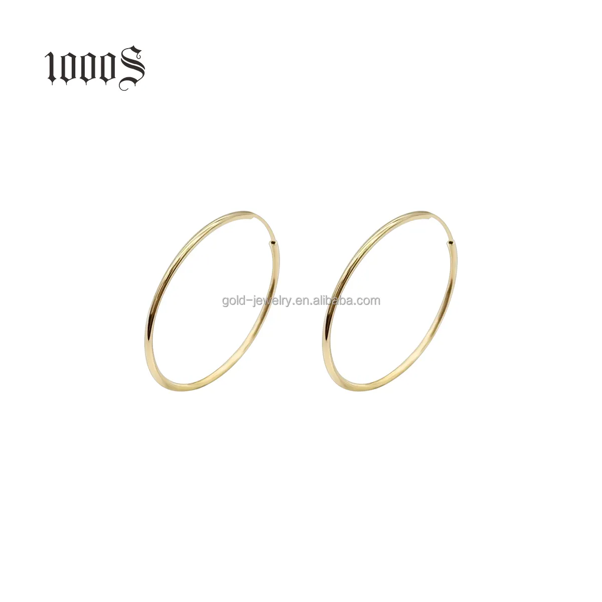 Trendy 30ミリメートル14K Gold Hoop Earring Tiny 12ミリメートルEarrings Hoop 14K Solid Gold Hoop Earrings Wholesale
