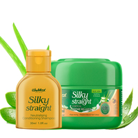 Kit professionnel de salon 2-en-1 : Shampoing neutralisant à la crème Cortial et lissage permanent des cheveux africains avec huile d'argan