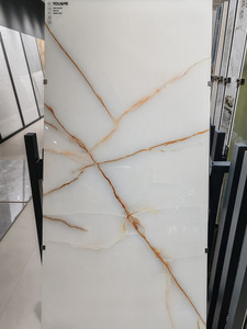 Tấm gạch và đá cẩm thạch trông Vàng tráng men sàn gạch 750*1500 ngọc loạt - Product Image 3