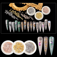 Breloques en strass pour nail art, logo 3D en métal Kawaii, zircon, marque de luxe, décoration en cristal