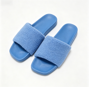 Young Girls Chestnut Brown Furry Faux Fur Slippers Almond Toe Winter Sole Cabin Custom Packaging New Arrival Hot Selling Lounge - Product Image 6
