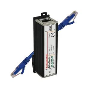 جهاز حماية من زيادة سرعة شبكة RJ45 35مم DIN قضيب 10kA POE جيجابايت شبكة SPD CAT6+ 5V/48V واقي زيادة تردد إيثرنت POE RJ45