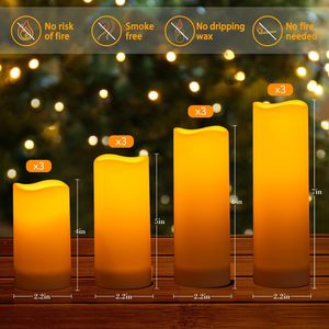 Bougies LED Ivoire Style Pilier Vintage Écologiques Alimentées par Piles pour Mariages, Diwali et Décoration Intérieure - Product Image 3