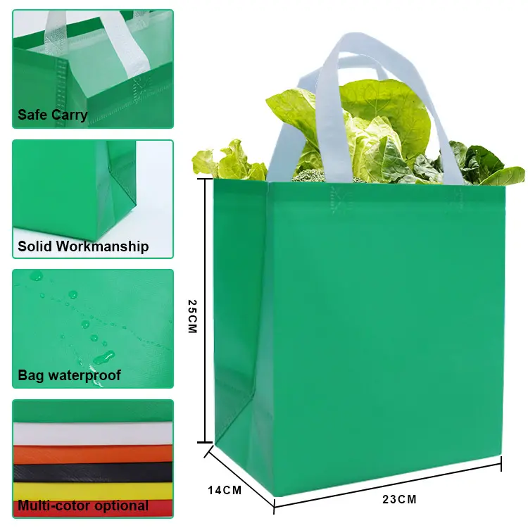 Borse Non tessute a buon mercato in tessuto riciclato stampato personalizzato borse per la spesa Non tessute con Logo riutilizzabili borse per la spesa