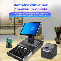 Support de moniteur POS double écran d'usine 19 pouces, base tactile, terminal de caisse LCD de bureau, en alliage d'aluminium, 45 kg