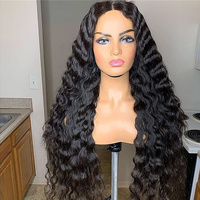 Perruques Hd Lace Front 13x6 Deep Wave, cheveux humains indiens vierges à cuticules alignées hd Curly Full Lace Front perruques de cheveux humains