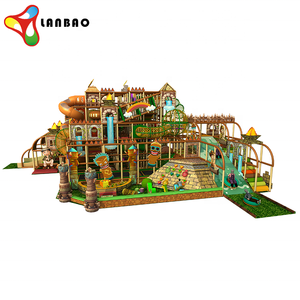 Parque de juegos para niños con temática de la jungla, parque de juegos comercial para interiores, laberinto, aventura suave, con toboganes - Product Image 2