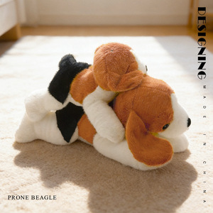 Lindo Peluche de <span class=keywords><strong>Beagle</strong></span> Recostado con Relleno de Algodón PP, Muñeco Miguero Harehound, Decoración, Regalo de Cumpleaños para Niños - Product Image 3