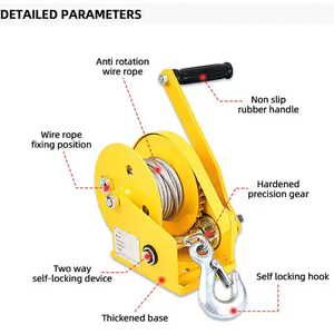 Cabrestante de trinquete manual de cabrestante de cuerda civil Cabrestante manual portátil - Product Image 6