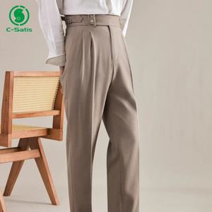 <span class=keywords><strong>Pantalon</strong></span> Homme Style Italien Automne et Hiver <span class=keywords><strong>Taille</strong></span> <span class=keywords><strong>Haute</strong></span> Droit Formel Business Décontracté <span class=keywords><strong>Pantalon</strong></span> de Costume - Product Image 4