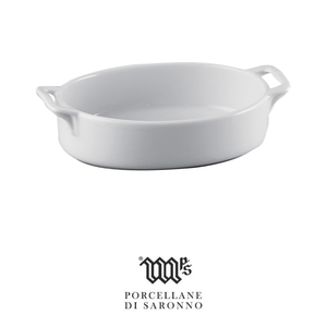 Oval Porcelain Shallow Casserole Pan with Handles 20 × 14 × 5.5 h cm Mps - Product Image 4