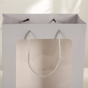 ถุงของขวัญใสแบบมีหน้าต่างสไตล์ <span class=keywords><strong>IG</strong></span> พร้อมหูหิ้วเชือก สำหรับอินฟลูเอนเซอร์ งานเทศกาล วันเกิด ร้านดอกไม้ บรรจุภัณฑ์กระดาษ - Product Image 2