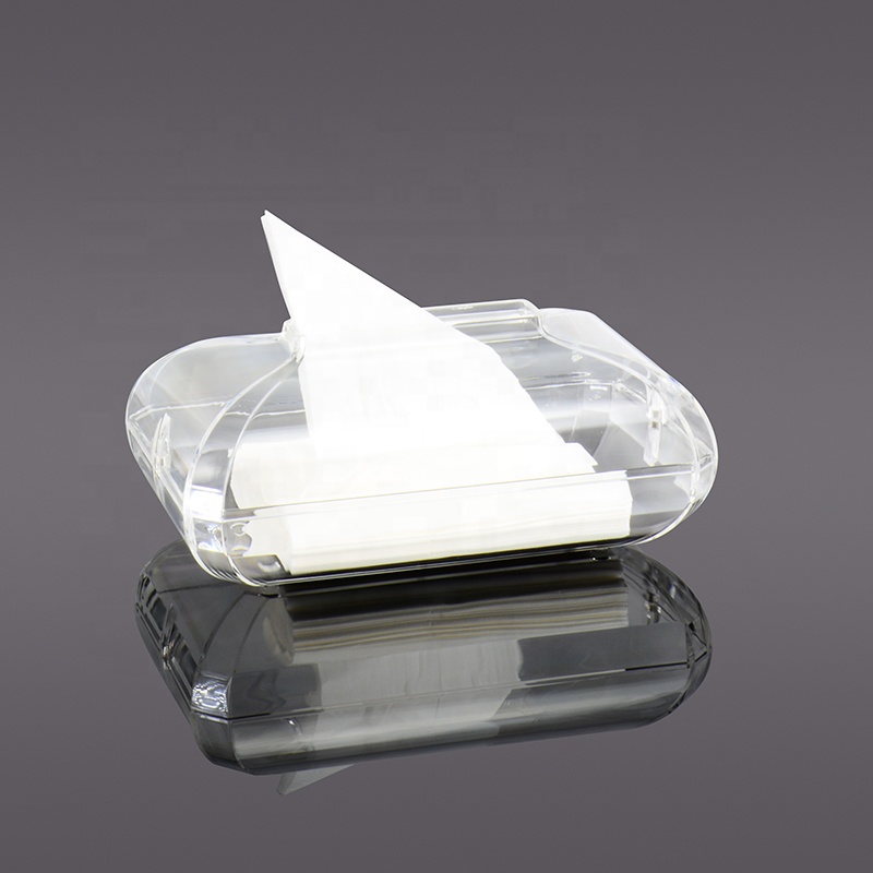6802 Tissue Box Cover Holder Rectangle Organizer for Bathroom Vanity Countertop Tables Clear Acrylic Tissue Box Organizer