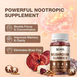 OEM ODM Private Label integratori a base di erbe supporto immunitario e sollievo dallo Stress funghi Gummies Nootropic cervello integratore - Product Image 3