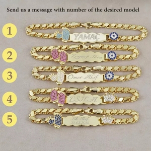 Regali di Compleanno per Bambini, Gioielli Personalizzati con Nome, Braccialetti con Corona di Fiori e Nome del <span class=keywords><strong>Bambino</strong></span> per Bambini - Product Image 2