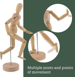 <span class=keywords><strong>Mannequin</strong></span> articulé de <span class=keywords><strong>mannequin</strong></span> de dessin d'artiste féminine en <span class=keywords><strong>bois</strong></span> de 8 "avec base et corps flexible - Product Image 3