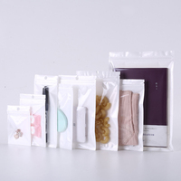 Stock 6*10cm Blanc Refermable Ziplock Cadeau Sacs en Plastique Mini Sac Gravure Impression pour la Mode