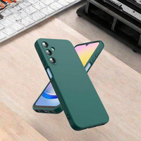 Kompatibel untuk casing TPU silikon A25 5G dengan lapisan serat mikro, desain tipis ramping tahan guncangan, hijau