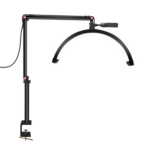 Portable Clip-On Demi-Lune Lumière Extensions De Cils Led Table Manucure Salon Beauté Clair De Lune <span class=keywords><strong>Lampe</strong></span> UV LED Lumière Et Support De Téléphone - Product Image 2