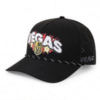 Casquette de golf 5 panneaux personnalisée, anti-transpiration, avec trous découpés au laser, en spandex, ajustable, avec patch en caoutchouc, durable pour le jeu