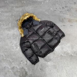 Custom Design Ultra <b>Light</b> Duck Goose Coat Quilted Padded Bomber Bubble Down <b>Jacket</b> Detachable Faux Fur Hoody Down <b>Puffer</b> <b>Jackets</b> - Product Image 1