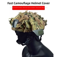 Casque tactique intégral FAST en polycoton avec housse camouflage, réglable, découpe laser 3D, pour vélo toutes saisons, équipement de terrain extérieur