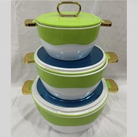 Juego de Cazuelas Térmicas de Lujo, Tamaño Jumbo, 1.8L, 3.5L, 6L, Recipientes Aislados para Mantener la Comida Caliente, para Fiestas y Cenas