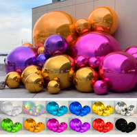 Boules de miroir gonflables flottantes d'argent de décoration de grand ballon brillant de PVC pour la partie