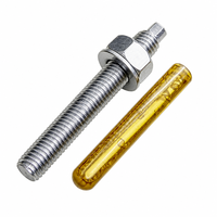 Cheville chimique zinguée de type capsule de résine pour fixation de plaque de base en acier de construction – Vente en gros usine, approvisionnement en vrac